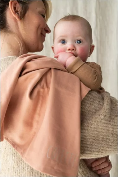grand lange pour bébé en gaze de coton personnalisable