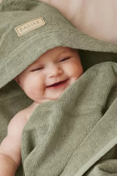 cape de bain en éponge personnalisée pour bébé
