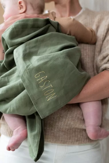 lange pour bébé en gaze de coton personnalisé