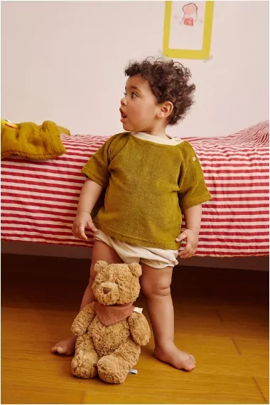 doudou ours tout doux avec foulard personnalisé