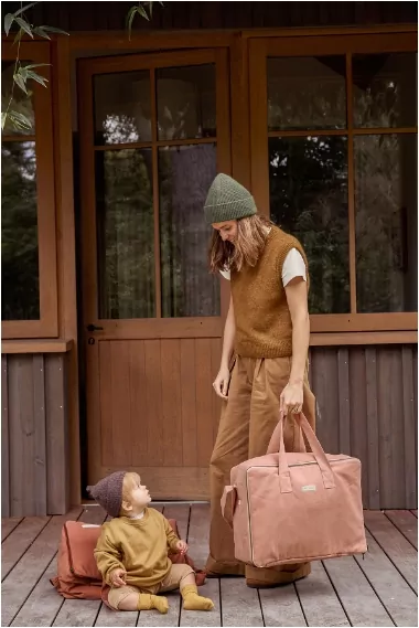 grande valise en coton avec zip personnalisable