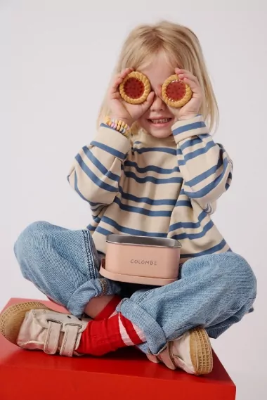serviette élastiquée enfant en lin personnalisable