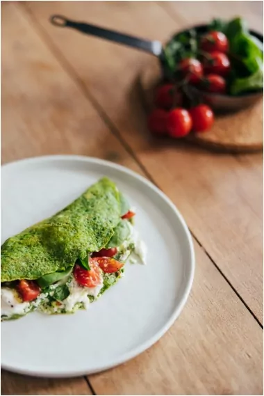 omelette aux épinards - recettes enfant 