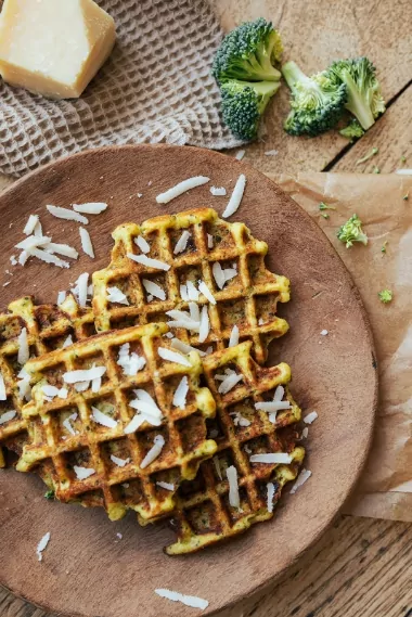 gaufres aux brocolis et pamesan - recettes enfant