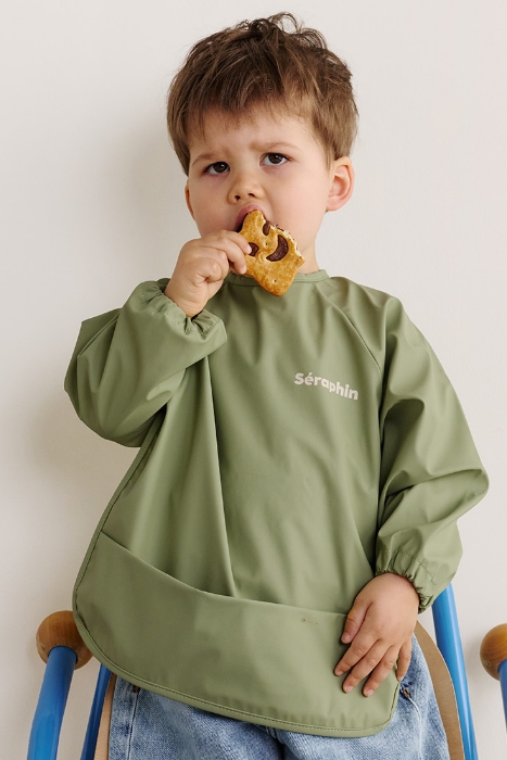 bavoir enduit à manches personnalisé bébé