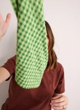 foulard vichy vert et vert petit picotin