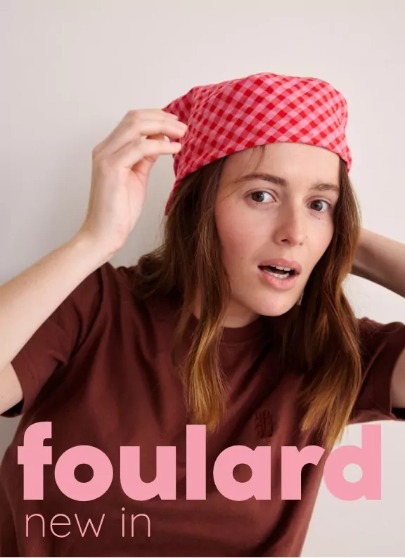 foulard vichy rose et rouge adulte