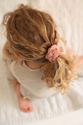 chouchou uni en gaze de coton
