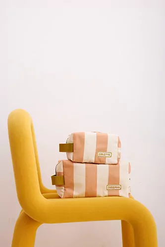 trousse de toilette personnalisée rayée pour enfant