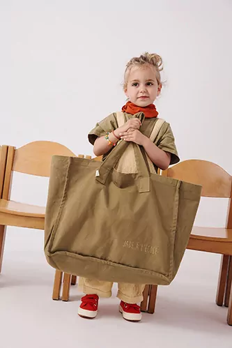 sac bowling en lin personnalisé pour bébé