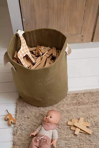 panier à jouets personnalisable pour chambre bébé enfant déco