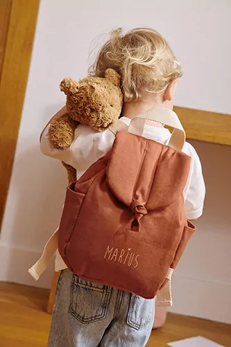 sac à dos en lin personnalisé pour bébé