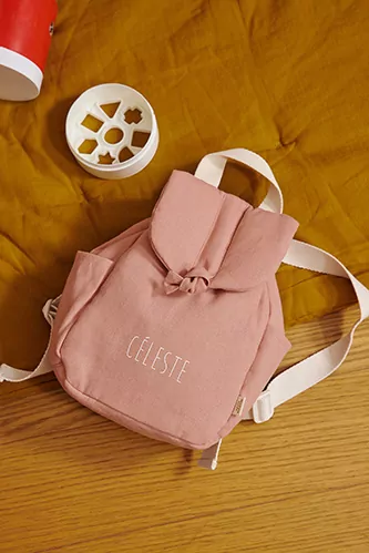 sac à dos en lin personnalisé pour bébé