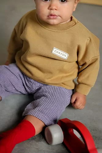 sweat brodé uni pour toute la famille