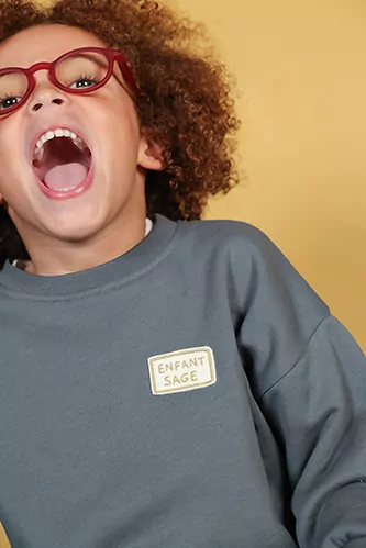 sweat enfant en coton uni personnalisé