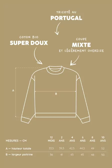 sweat enfant mixte personnalisé