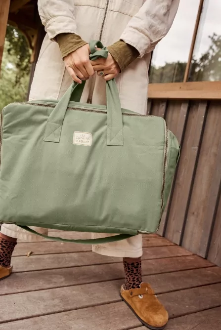 grande valise en coton avec zip personnalisable