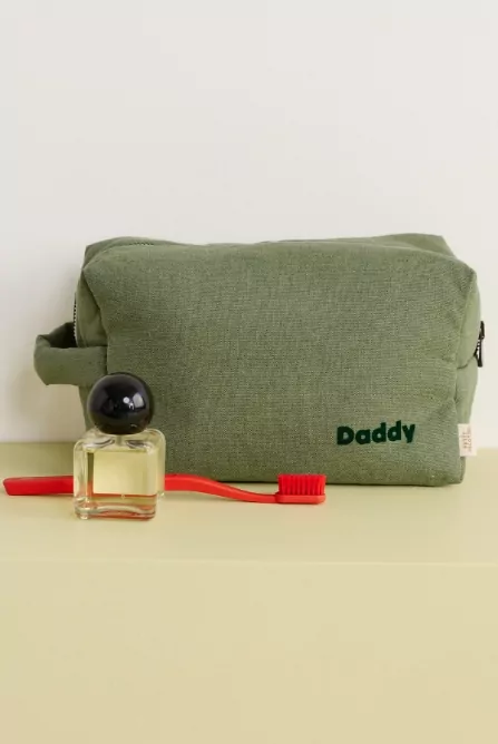 grande trousse de toilette en lin personnalisable