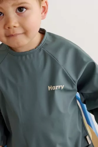 bavoir enduit à manches pour bébé personnalisable