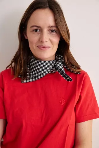 foulard en coton vichy pour enfant bébé adulte