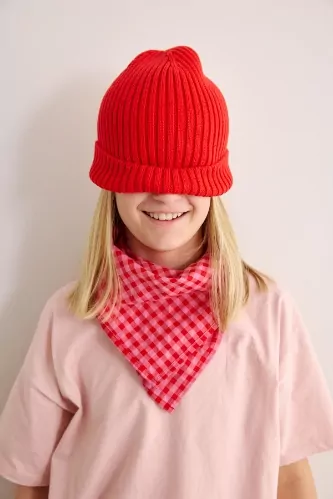 foulard en coton vichy pour enfant bébé adulte