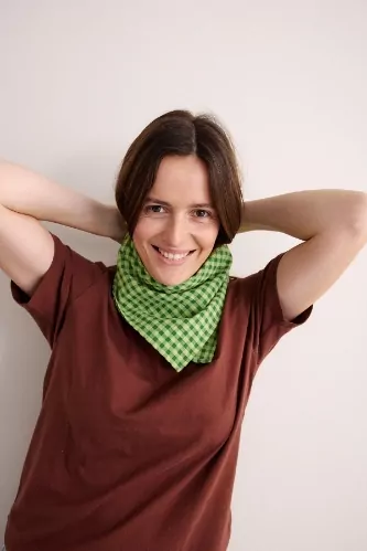 foulard en coton vichy pour enfant bébé adulte