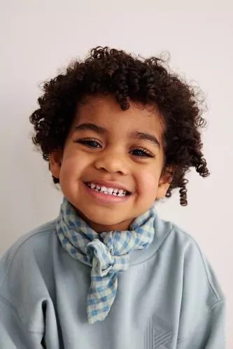 foulard en coton vichy pour enfant bébé adulte