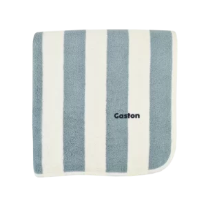 serviette de bain plage rayée enfant personnalisable