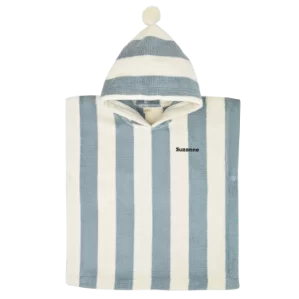 poncho rayé en éponge personnalisable enfant
