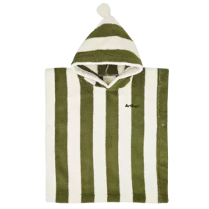 poncho rayé en éponge personnalisable enfant