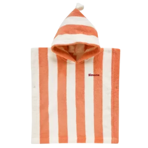 poncho rayé en éponge personnalisable enfant