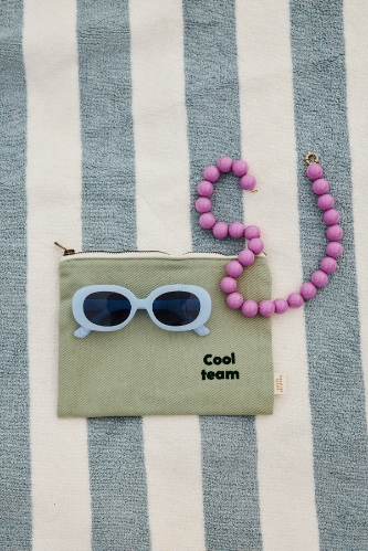 petite pochette avec zip en coton personnalisable