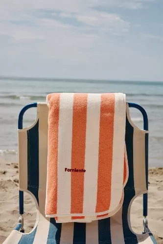 grande serviette de bain rayée adulte personnalisable