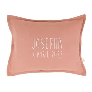 coussin rectangulaire personnalisé pour bébé en lin