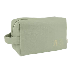 trousse de toilette personnalisée en lin pour bébé