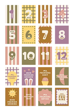 cartes étapes bébé