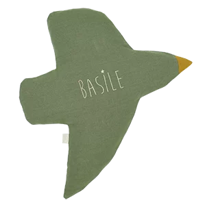 coussin rectangulaire personnalisé pour bébé en lin