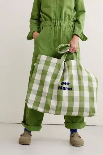 grand sac cabas personnalisable à carreaux