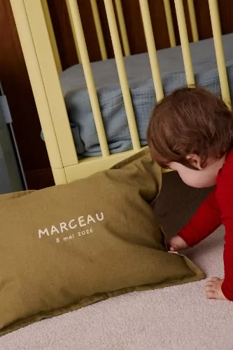 joli coussin en lin à personnaliser