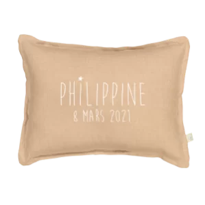 joli coussin en lin à personnaliser