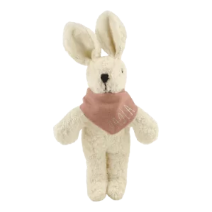 doudou lapin avec foulard personnalisé