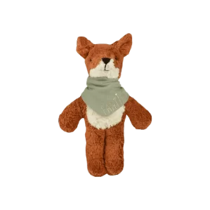 doudou peluche renard avec foulard personnalisé
