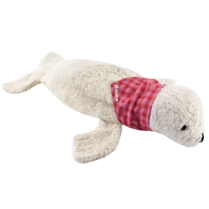 doudou phoque bouillotte avec foulard personnalisable