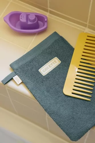 gant de toilette personnalisé en éponge absorbante