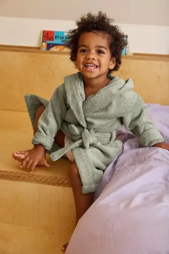 peignoir enfant personnalisé en éponge toute douce