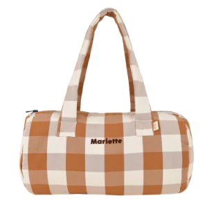 sac bowling en coton personnalisable à carreaux