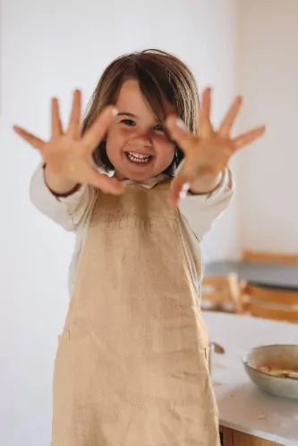tablier de cuisine en lin pour enfant
