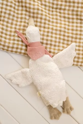 doudou oie bouillotte avec foulard personnalisé