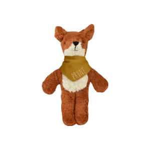 doudou peluche renard avec foulard personnalisé