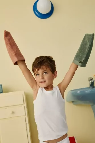 gant de toilette en éponge personnalisé
